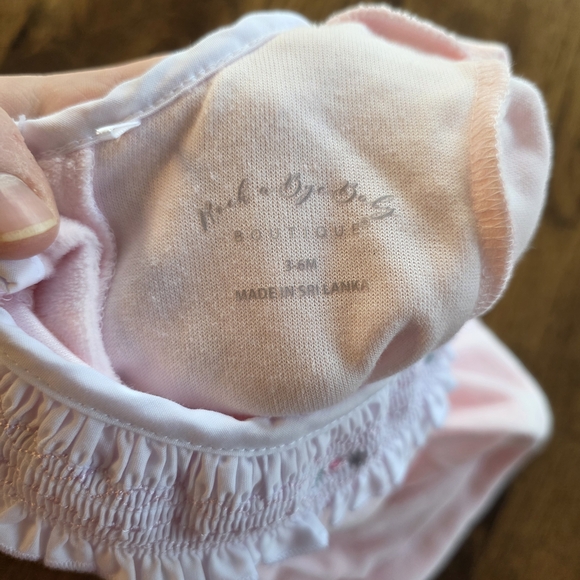 Pink Ruffled Kids One Piece - Picture 2 of 3